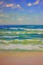 Placeholder: Impressionist painting of a beach