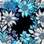 Placeholder: wallpaper with illustration flower blue aesthetic with background watercolor cyan