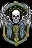 Placeholder: A coat of arms featuring the angel of death, science fiction