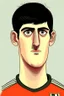 Placeholder: Thibaut Courtois Belgian soccer player ,cartoon 2d