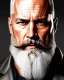 Placeholder: "MIddle aged white human male, with a trimmed but uneven beard, piercing eyes with slick back hair, full-scale head and shoulders portrait, 8k resolution concept art portrait by Greg Rutkowski, Artgerm, WLOP, Alphonse Mucha dynamic lighting hyperdetailed intricately detailed Splash art trending on Artstation triadic colors Unreal Engine 5 volumetric lighting Splash art fantasy"