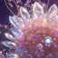 Placeholder: one big crystal subtle flower in a galactic ambiance with a beautiful fairy, transparent petals, delicate colors, in the foreground, full of details, smooth，soft light atmosphere, light effect，vaporwave colorful, concept art, smooth, extremely sharp detail, finely tuned detail, ultra high definition, 8 k, unreal engine 5, ultra sharp focus