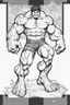 Placeholder: out line art of HULK super HIRO colouring pages with white background ,skech style ,full body. only use outline,mandala style,clean line art,white background,no shadow and clear and well outlined