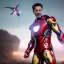 Placeholder: iron man as a power ranger, realistic, 4k