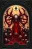 Placeholder: death tyrant beholder with zombie horde framed with spiral keys and sigils and celtic symbols
