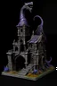 Placeholder: A dark purple keep with an undead dragon painted by Claude Monet