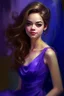 Placeholder: Create A beautiful girl with A purple dress. Digital painted, beautiful, barbieface, big Sue’s, Inspirated by John Lund,