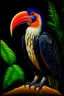 Placeholder: hornbill bird full body, digital art, photo, illustration, digital painting,oil painting, smooth, sharp focus, highly detailed, real bird, Bucerotidae