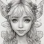 Placeholder: realistic FAIRY, adult, face view, cute, smile, beautiful, full view, realistic, coloring page, only draw lines, coloring book, clean line art, wildlife-inspired, kid style, –no sketch, color, –ar 3:4, white background, minimalistic black lines, 8k, minimal black color, low level black colors, coloring page, use pure black and white colors, avoid thick black colors, thin black line art, avoid colors, perfect shape, perfect clear lines, clear edges, white background,