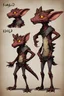 Placeholder: a kobold OC reference sheet