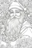 Placeholder: adult coloring pages, christmas santa , black and white, no grey scale , clear lines -- ar 9:11