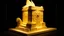 Placeholder: An ivory temple with a glowing phoenix designed in ancient Egyptian hieroglyphics painted by Grant Wood