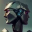 Placeholder: Robot cute profile neck head portrait, warrior costume, village, meditation, 8k quality