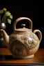 Placeholder: Unglazed high-fired Flower Vessel with the Teapot design Vietnamese patterns