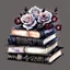 Placeholder: watercolor drawing gothic stack of books, black lace, pearls, black roses, on a white background, Trending on Artstation ::{creative commons}:: Illustration :: Color Grading:: Filmic, Nikon D750, Brenizer Method, Perspective, Depth of Field, F/2.8, Lens Flare, Tonal Colors, 8K, Full-HD, ProPhoto RGB, Perfectionism, Rim Lighting, Natural Lighting, Soft Lig