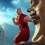 Placeholder: Fantasy,the rock as shaolin monk, heroic, epic, insanely detailed, sunlit, realistic, meditating,acrylic paint, 8k resolution, hdr