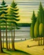 Placeholder: A beach near a forest painted by George Seurat