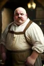 Placeholder: fat bald innkeeper with white dirty apron and moustache