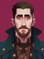 Placeholder: Portrait of a 30 year old strange gay warlock like Jake Gyllenhaal