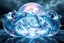 Placeholder: Dynamic complex hypnotic fractal 3D structures with horizontal Symmetry twisting and morphing between organic and geometric forms , smooth translucent iridescent glass with inner glow and bubbles, varied transparent materials, stormy skies, intense dramatic