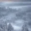 Placeholder: winter landscape, ice field, crystals, dreamlike, foggy