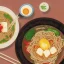 Placeholder: ramen with beer drink