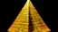 Placeholder: An ivory yellow sunlight pyramid designed in Navajo woven art painted by Claude Monet