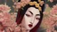 Placeholder: Japanese Geisha, illustration, digital art ,Vintage, Gothic, God Rays, vibrant colours, stylish ,Dark and Gorgeous art , GOD LIGHTING, Eiko Ishioka costume designer,, 32Κ, macro realistic,macro, sunbeams,beautiful, insanely detailed, cherryblossom zen garden, manga,anime,