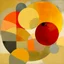 Placeholder: sunset, by Tracey Adams, abstract geometric art