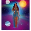 Placeholder: subtle indigenous woman in a galactic ambiance