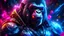 Placeholder: Magical silverback bounty hunter in space. nebula , Flying Petals, Sparks, Lightning,, Portrait Photography, Fantasy Background, Intricate Patterns, Ultra Detailed, Luminous, Radiance, Ultra Realism, Complex Details, Intricate Details, 16k, HDR, High Quality, Trending On Artstation, Sharp Focus, Studio Photo, Intricate Details, Highly Detailed, hearts. colorful