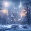 Placeholder: winter landscape, bells, ice, dreamy, science fiction