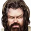 Placeholder: dnd, dwarf, priest, heavy armour, portrait, only face, close up, watercolour, grey beard, long hair