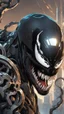 Placeholder: Venom with no eyes mix with machine in solo leveling shadow artstyle, cyberpunk them, intricate details, highly detailed, high details, detailed portrait, masterpiece,ultra detailed,best quality