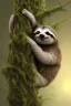 Placeholder: Sloth hanging from tree