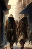 Placeholder: Bandits walking down the street
