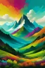 Placeholder: crea un paisaje animado con montanas atrás