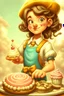 Placeholder: a cartoon character thirty years old confectioner , an ultrafine detailed painting by senior character artist, featured on polycount, sots art, artstation hd, 2d game art, behance hd