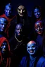 Placeholder: The cast of aladdin dressed as members of Slipknot