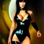 Placeholder: fullbody portrait 'beautiful sexy busty mature Vampirella',wearing black skintight latex suit,hyperrealistic skin,Hyperrealistic Big eyes,painting by gaston bussiere, greg rutkowski, yoji shinkawa, yoshitaka amano, tsutomu nihei, donato giancola, tim hildebrandt, oil on canvas, cinematic composition,sharp image, extreme detail,((fit full head inside picture)),32k