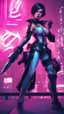 Placeholder: Fiora from league of legends in cyberpunk