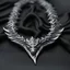 Placeholder: collar, silver platinum dragon scale necklace, 8k, divine aura, gift from a god
