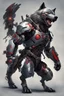 Placeholder: A fighting iron wolf with the ability to fly A war machine with all the tools