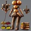 Placeholder: Female Fruit bot steam punk 3d cgi character very detailed and funny,8k,HD, cinematic,big Mellon's, unreal engine