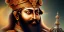 Placeholder: chhatrapati shivaji maharaj face, theme art, Dark moody night atmosphere, 8K, close-up face, anatomically perfect face,