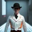 Placeholder: Clockwork orange, Alex, real, full body, distopic background, cyberpunk, dramatic lighting, hyper realistic, 8k