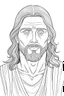 Placeholder: Jesus, realistic, each unique, full view, only draw lines, clean line art, –no sketch, white background, minimalistic black lines, minimal black color, coloring page, thin black line art, perfect shape, perfect clear lines,