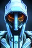 Placeholder: starcraft 2 adjutant, female face, cyberpunk, portal, Photorealism, ultra-HD, Rich details, Light Refraction, Ray Tracing, Global Illumination, Lumen Reflections