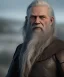 Placeholder: portrait, Viking style, Realistic, 8K, a Highly detailed face of a man, black color beard, Odin, Raven