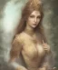 Placeholder: arab, portrait borders head Princess with great boobs, long hairs black eyes no top with roses